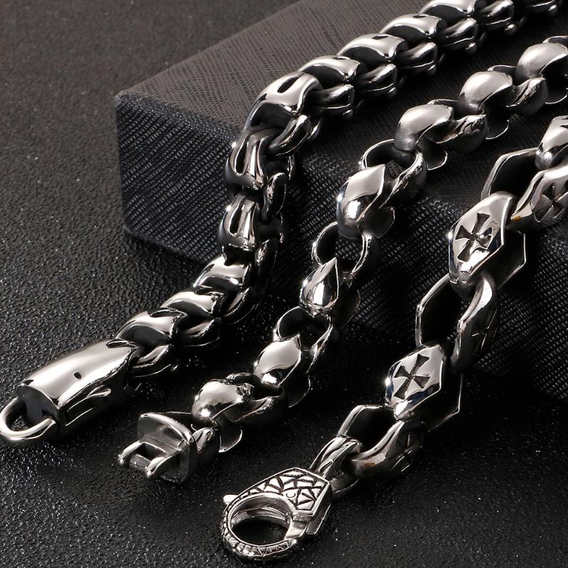 Link, Chain Vintage Men's 316L Stainless Steel Cross Bracelet For Men Friendship Bracelets Chunky Bangle Friends Jewelry Hip Hop 
Link, Chain Vintage Men's 316L Stainless Steel Cross Bracelet For Men Friendship Bracelets Chunky Bangle Friends Jewelry Hip Hop