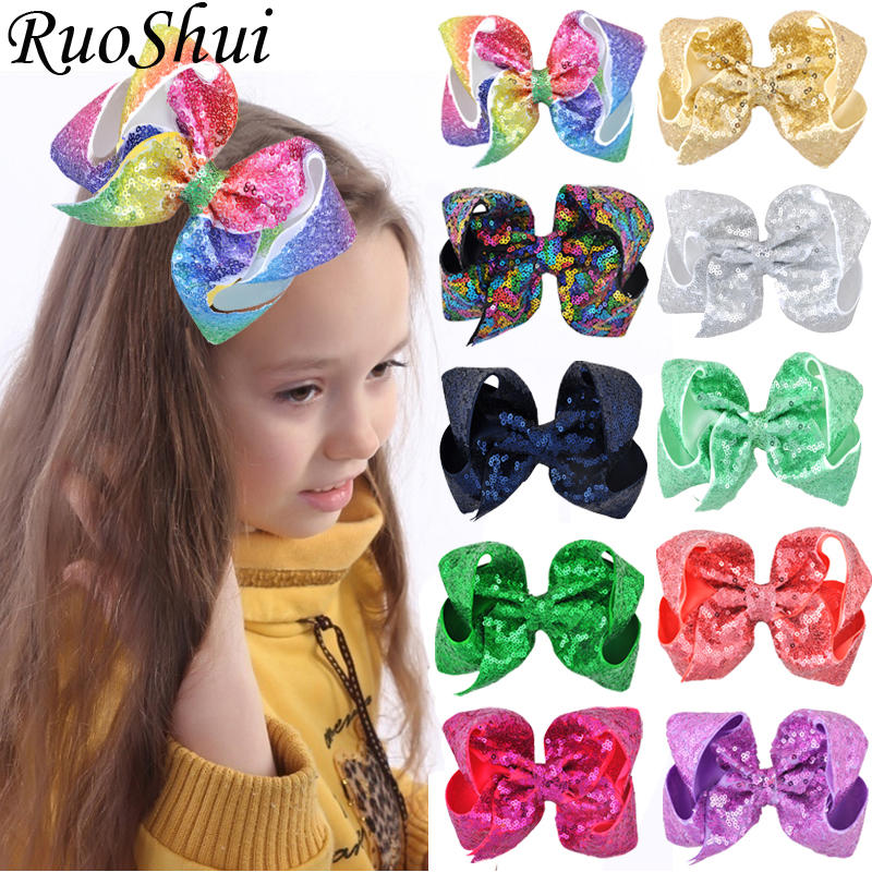 6 Inch/8 Inch Large Sequins Grosgrain Ribbon Hair Bows with Alligator Clips Girl Kids Barrette Colorful Bowknot Hair Accessories, White
6 Inch/8 Inch Large Sequins Grosgrain Ribbon Hair Bows with Alligator Clips Girl Kids Barrette Colorful Bowknot Hair Accessories, White
