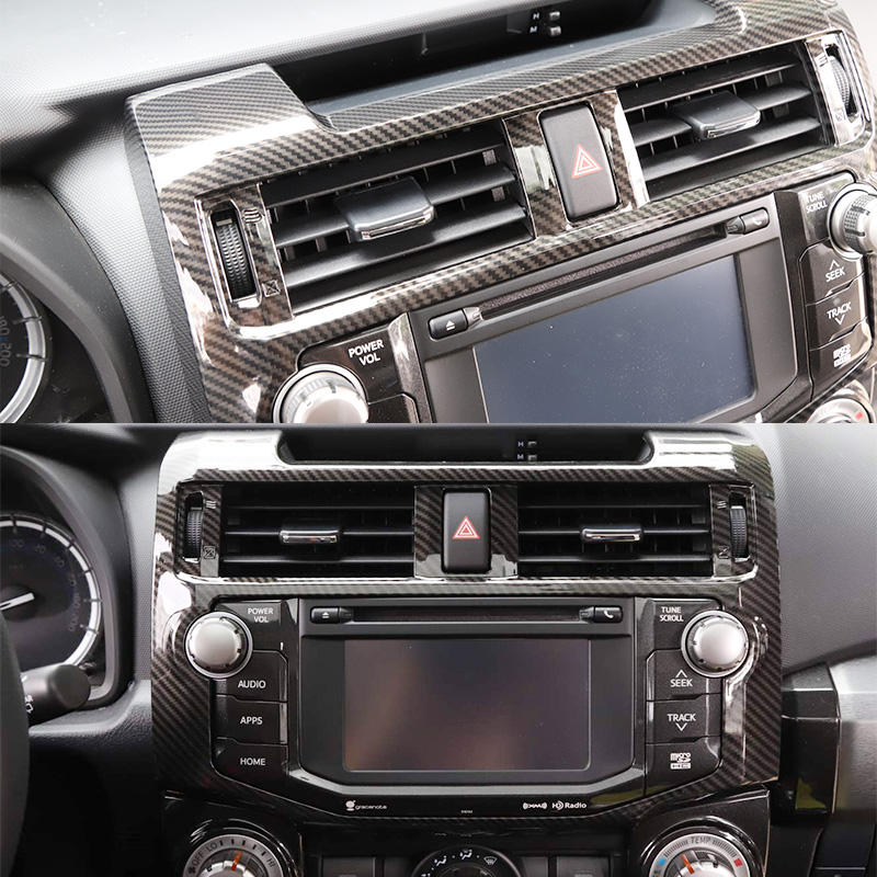 Center Console GPS Navigation Panels Decoration Cover Trim for Toyota 4Runner Interior Accessories