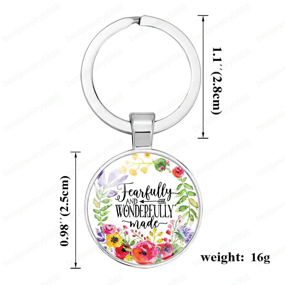 High Quantity Fashion Bible Verses Key Chain 17 Styles Glass Dome Keychains Scripture Quote Jewelry Christian Faith Inspirational Gift