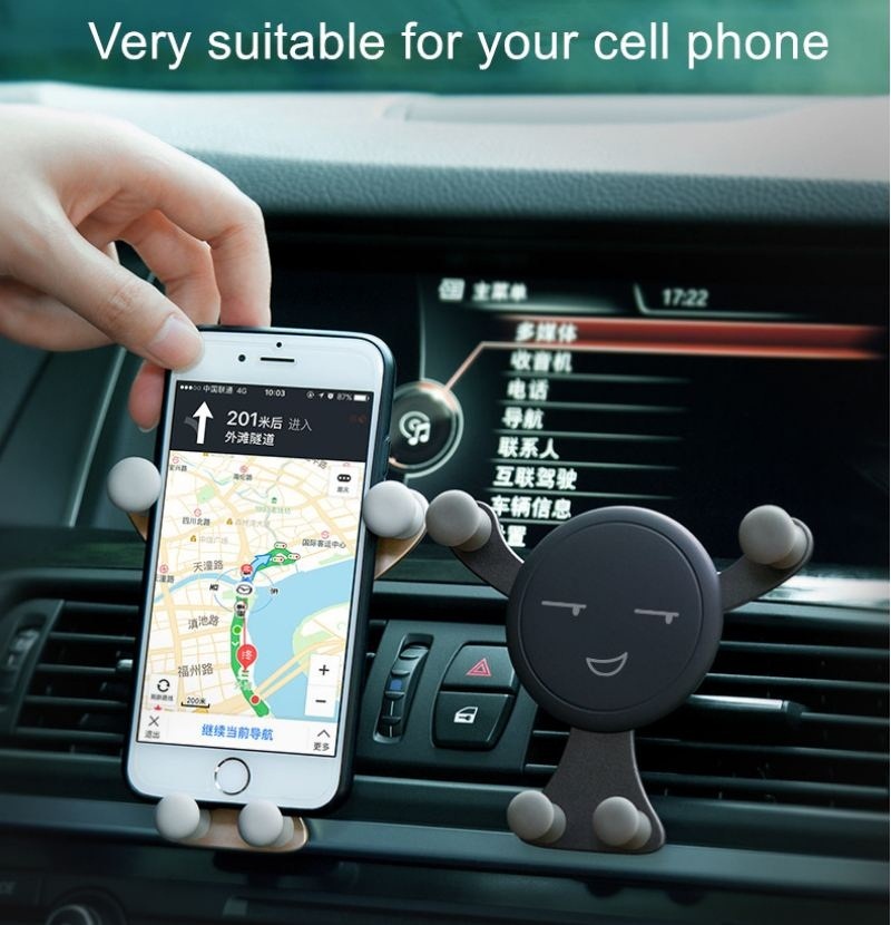 Gravity Smartphone Stand Car Cell Phone Holder Smile Face Snap-type PhoneS GPS Stand Universal Car Air Vent Mount Holder(Retail
Gravity Smartphone Stand Car Cell Phone Holder Smile Face Snap-type PhoneS GPS Stand Universal Car Air Vent Mount Holder(Retail