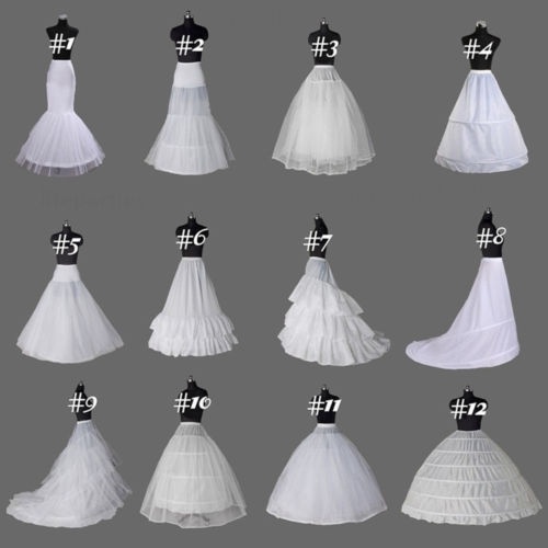 12 Style White Crinoline/Petticoat/Slips/Underskirt A Line/Mermaid Hoops Wedding Dresses
12 Style White Crinoline/Petticoat/Slips/Underskirt A Line/Mermaid Hoops Wedding Dresses