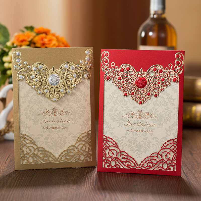 100 pieces/lot) Floral Crown Gold Customized Wedding Engagement Invitation Card Baby Business Birthday Invitations CX072
100 pieces/lot) Floral Crown Gold Customized Wedding Engagement Invitation Card Baby Business Birthday Invitations CX072