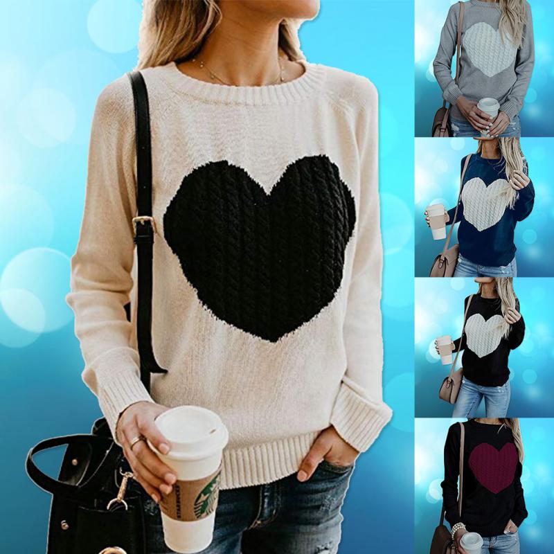 Fashion Women Loose Love Long Sleeve Knitted Sweater Round Neck Knitted Pullover Top, Beige
Fashion Women Loose Love Long Sleeve Knitted Sweater Round Neck Knitted Pullover Top, Beige