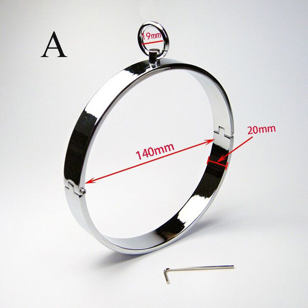 Metal Collar BDSM Bondage Slave Fetish Necklace Stainless Steel Sex Toys for Couples Adult Sex Accessories for Woman Y200409