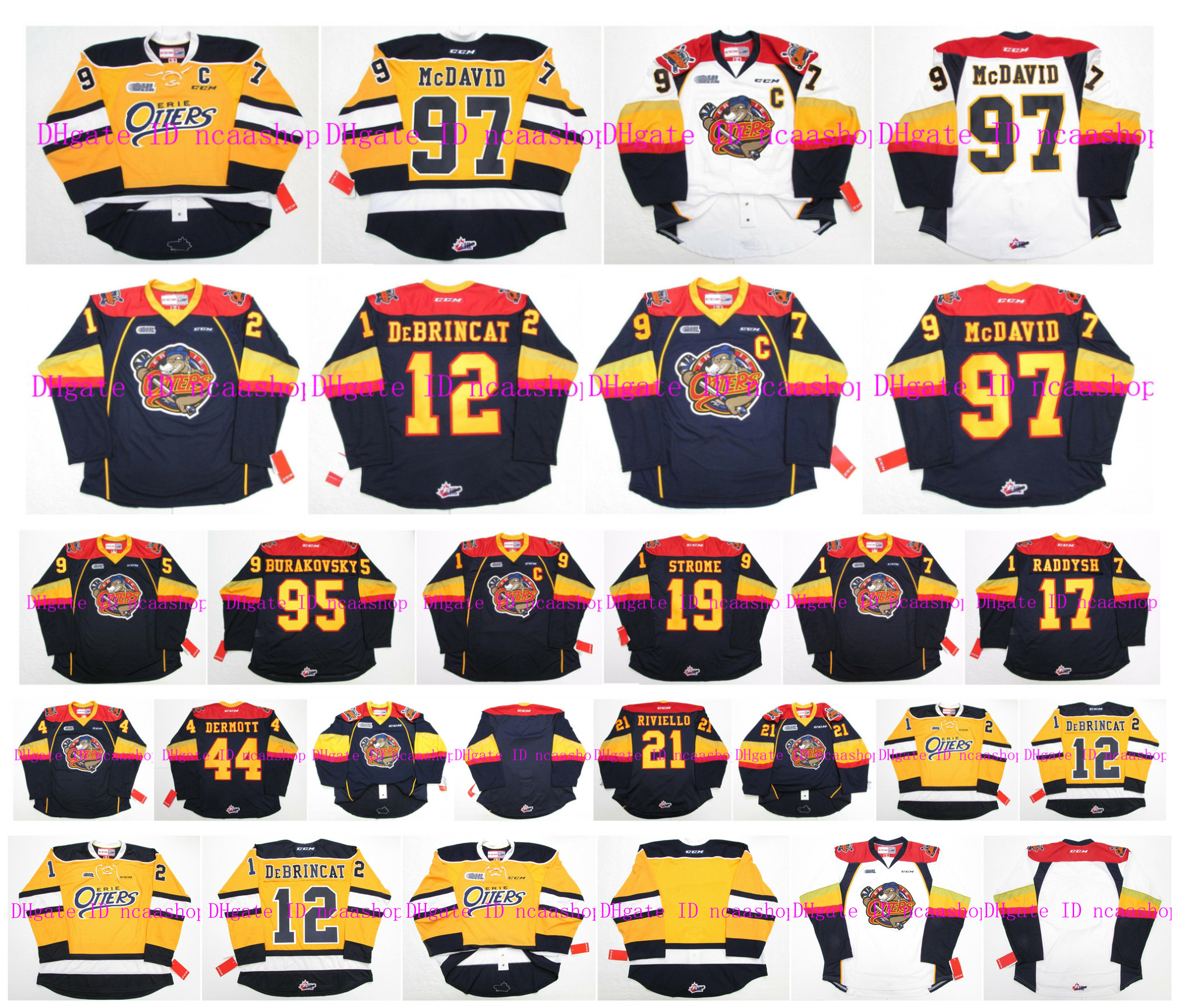 OHL ERIE OTTERS Jersey 12 ALEX DeBRINCAT 97 CONNOR McDAVID 17 Taylor Raddysh 19 DYLAN STROME 44 TRAVIS DERMOTT Custom Hockey Jerseys, White
OHL ERIE OTTERS Jersey 12 ALEX DeBRINCAT 97 CONNOR McDAVID 17 Taylor Raddysh 19 DYLAN STROME 44 TRAVIS DERMOTT Custom Hockey Jerseys, White