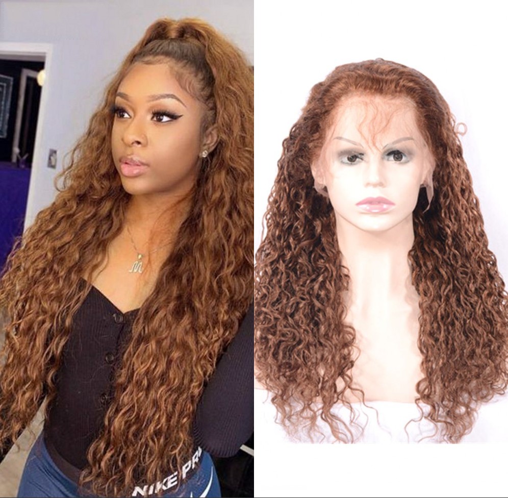 Water Wave Lace Front Human Hair Wigs with Baby Hair Color 30# Peruvian Wig 130% Density
Water Wave Lace Front Human Hair Wigs with Baby Hair Color 30# Peruvian Wig 130% Density
