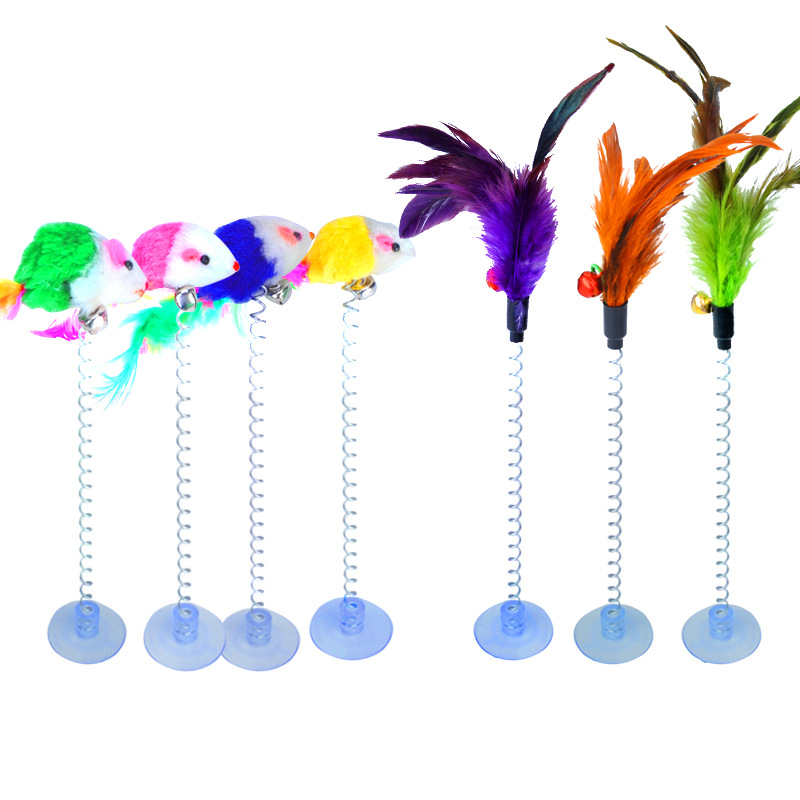 2 Types Funny Cat Toys Elastic Feather False Mouse Spring Sucker Toys for Cat Playing Pet Toy Training
2 Types Funny Cat Toys Elastic Feather False Mouse Spring Sucker Toys for Cat Playing Pet Toy Training