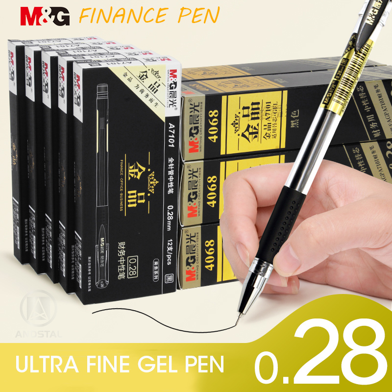 Andstal 0.28mm Ultra Fine Finance Gel Pen M&G black gel ink refill gelpen for school office supplies stationary pens stationery
Andstal 0.28mm Ultra Fine Finance Gel Pen M&G black gel ink refill gelpen for school office supplies stationary pens stationery
