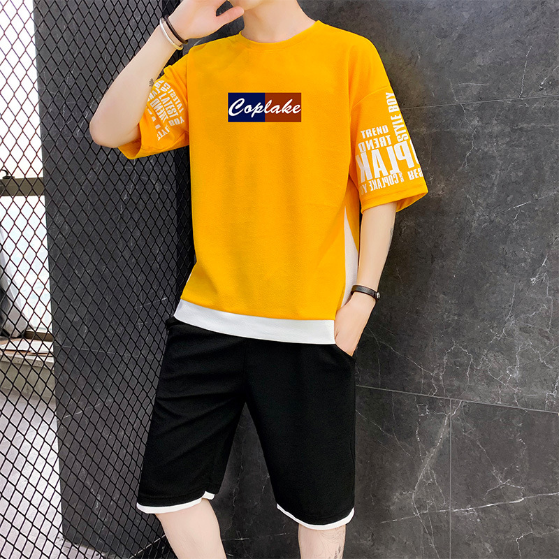 New Summer Men's Sports and Leisure Suit, Black
