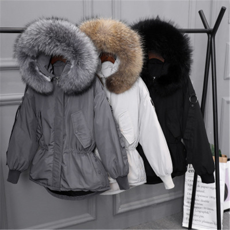 2019 Winter Women New Loose Short Down jacket Fashion Casual Thick large fur collar Outerwear Temperament women Parka 776, Beige
2019 Winter Women New Loose Short Down jacket Fashion Casual Thick large fur collar Outerwear Temperament women Parka 776, Beige