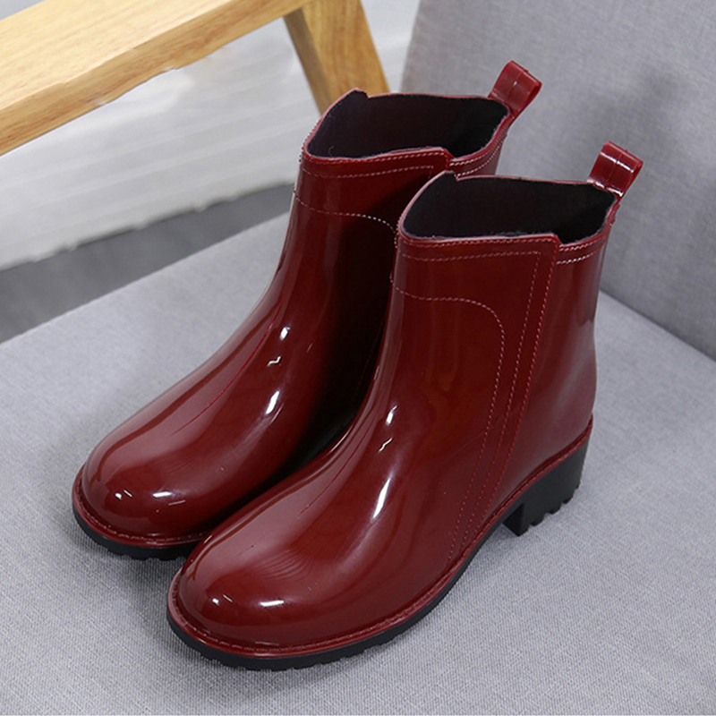 Women Rain Boots Waterproof Rubber Sole Low Heel Winter Shoe Female Middle Tube Fashion New Design Ankle Boot, Black
Women Rain Boots Waterproof Rubber Sole Low Heel Winter Shoe Female Middle Tube Fashion New Design Ankle Boot, Black
