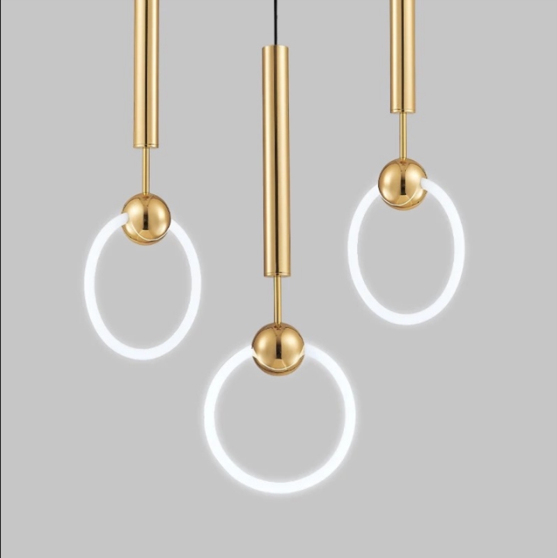 Modern LED Pendant Lamps Circle Ring Light for Living Room Suspension Home Lighting Fixture Decor Hanglamps