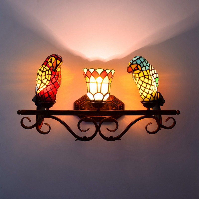 Stained Glass Wall Lamp Parrot shape wall lamp living room chandelier fairy lamps yellow European retro bedroom iron Wall lamp kitchen
Stained Glass Wall Lamp Parrot shape wall lamp living room chandelier fairy lamps yellow European retro bedroom iron Wall lamp kitchen