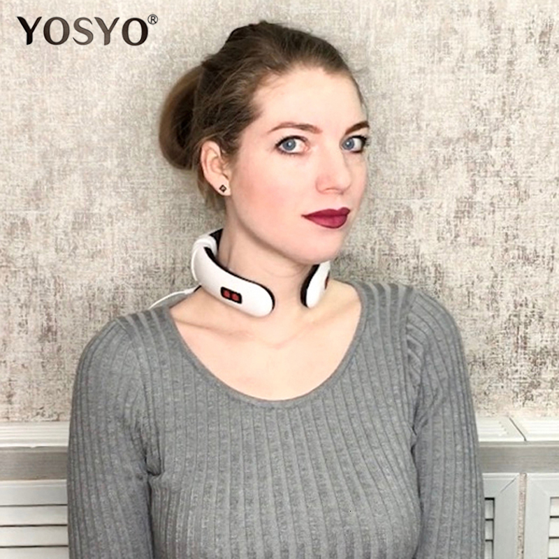 Electric Pulse Back and Neck Massager Electric Pulse Far Infrared Heating Pain Relief Tool Health Care Relaxation LY191203