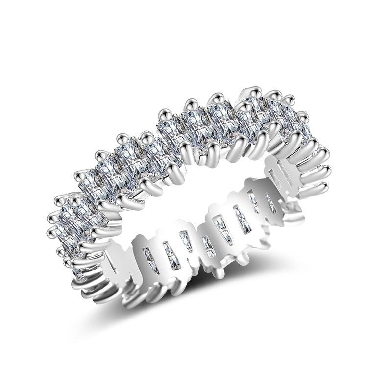 Multi Style Irregular Ring Vintage Fashion Jewelry 925 Sterling Silver&Rose Gold Fill Rainbow Gemstones CZ Diamond Women Wedding Band Ring