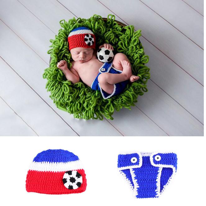 Newborn Photography Props Football Baby Crochet Pompon Baby Hats Baby Photo Props, Blue
Newborn Photography Props Football Baby Crochet Pompon Baby Hats Baby Photo Props, Blue