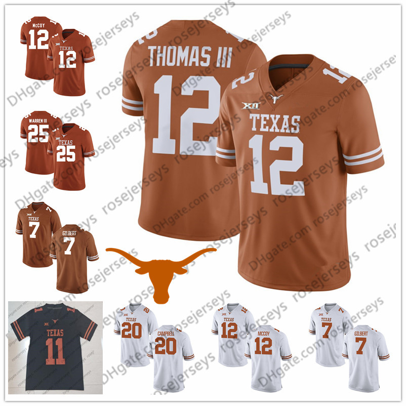 Texas Longhorns #12 Earl Thomas III Colt McCoy 10 Vince Young 20 Earl Campbell 34 Ricky Williams Black Orange White Retired Football Jersey
Texas Longhorns #12 Earl Thomas III Colt McCoy 10 Vince Young 20 Earl Campbell 34 Ricky Williams Black Orange White Retired Football Jersey