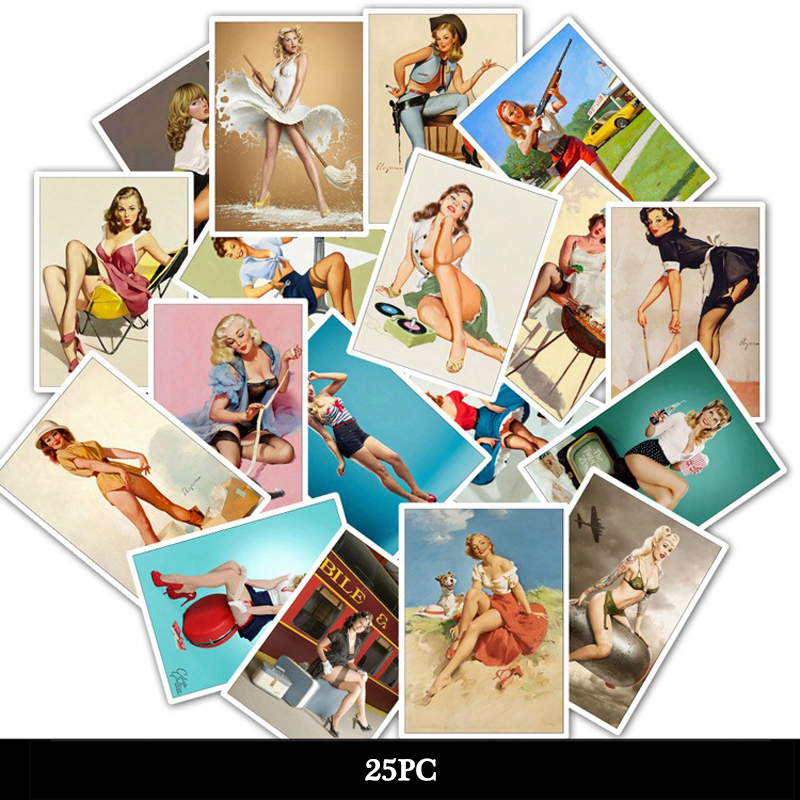 25pcs/Set Sexy Personality World War II Girl Stickers Motorcycle Chidren Toy Waterproof Sticker For Suitcase Laptop Bicycle, Mixed
25pcs/Set Sexy Personality World War II Girl Stickers Motorcycle Chidren Toy Waterproof Sticker For Suitcase Laptop Bicycle, Mixed
