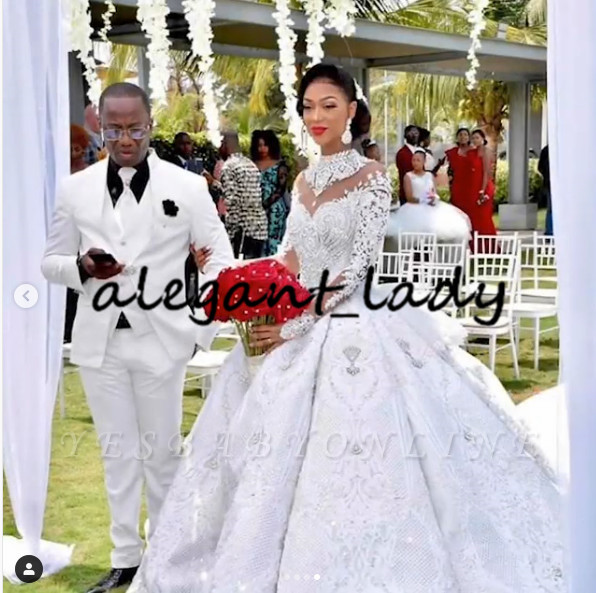 Azzaria Haute Sparkly Wedding Dresses 2020 Luxury Crystal Beaded Lace Applique Ruffles Tiered Cathedral Train Arabic Dubai Wedding Gown