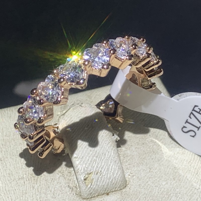 2020 New Arrival Sparkling Luxury Jewelry 925 Sterling Silver&Rose Gold Full Pear Cut White Topaz CZ Diamond Gemstones Women Wedding Ring