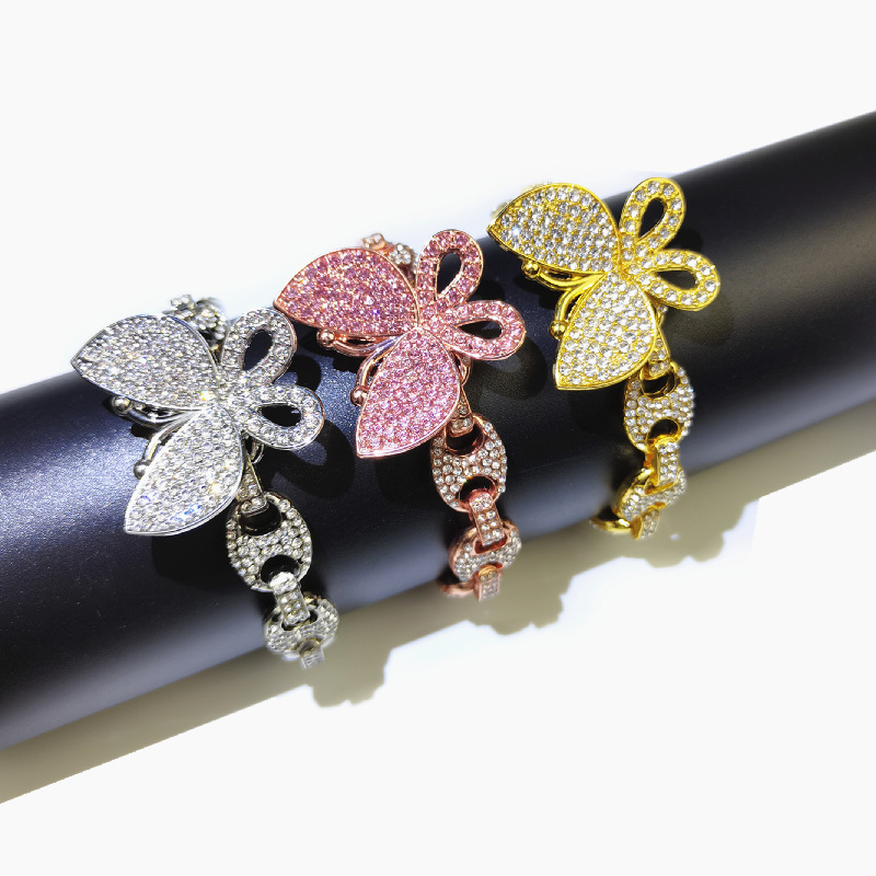 Hip Hop Butterfly Chains Bracelets Men and Women Cuban Link Chains Fashion Jewelry Accessories 3 Colors
Hip Hop Butterfly Chains Bracelets Men and Women Cuban Link Chains Fashion Jewelry Accessories 3 Colors