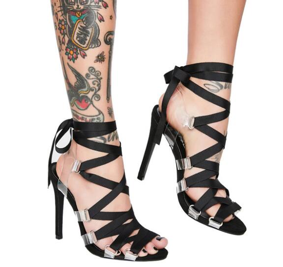 New Women Summer High Heel Sandals Sexy Cross-Tied Ladies Cut Out Shoes Woman Transparent PVC Sandals Women Party Shoes, Multi
New Women Summer High Heel Sandals Sexy Cross-Tied Ladies Cut Out Shoes Woman Transparent PVC Sandals Women Party Shoes, Multi