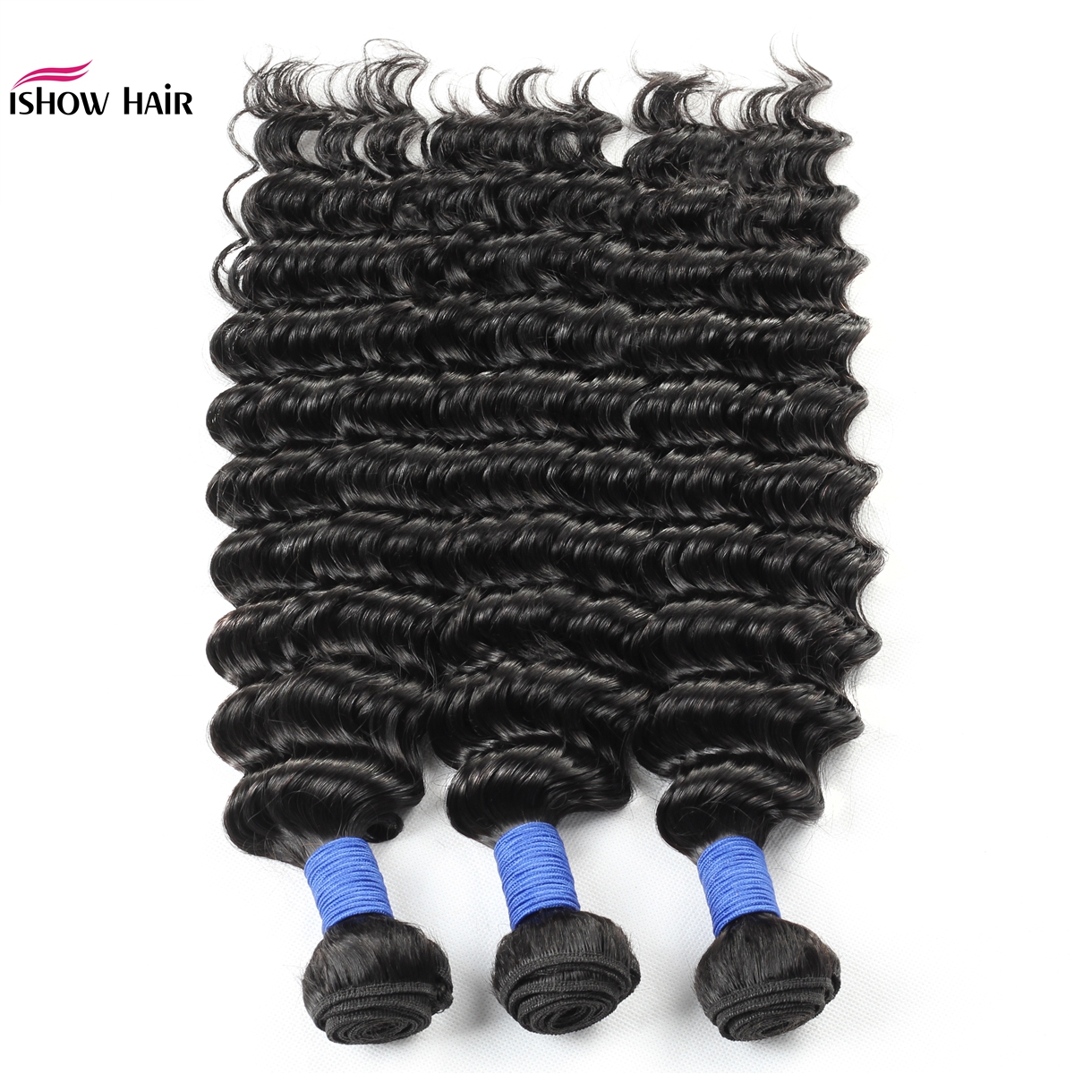 10A Brazilian Hair Deep Wave Human Bundles With Closure Wholesale Peruvian Human Hair Weaves 3Bundles With Closure Hair Extensions