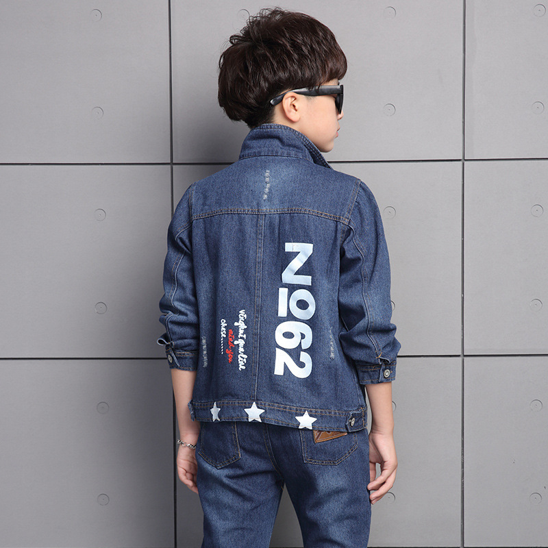 Children's clothing boy spring suit 2019 new Korean children's denim suit two sets of spring and autumn children clothes tide T191226