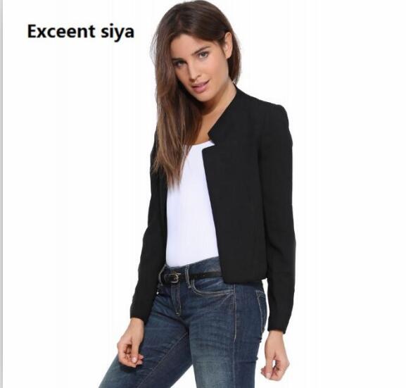 Hot Selling 2018 New Casual Jacket Short Section of Small White Collar Black Slim Small Suit Jacket Female
Hot Selling 2018 New Casual Jacket Short Section of Small White Collar Black Slim Small Suit Jacket Female