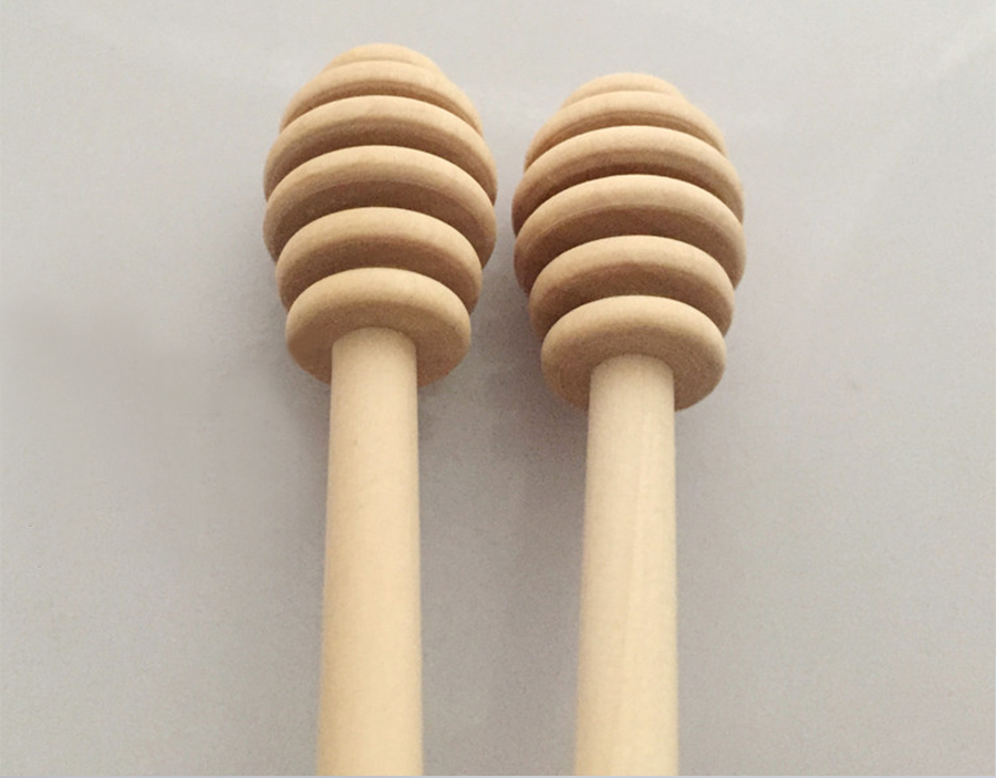 Honey Stir Bar Mixing Handle Jar Spoon Practical 1Pc Wood Dipper Long Sticks Supplies Honeys Kitchen Tools Mini Wooden Stick BH0172