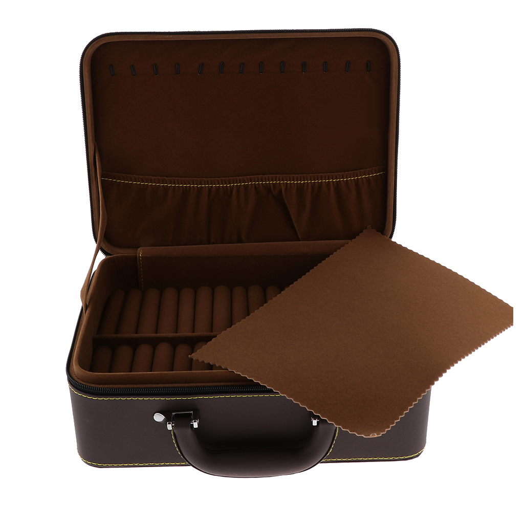 Portable PU Leather Jewellery Display Travel Organizer Box Ring Storage Holder with Zipper 31 x 22.5 x 11.2cm
Portable PU Leather Jewellery Display Travel Organizer Box Ring Storage Holder with Zipper 31 x 22.5 x 11.2cm