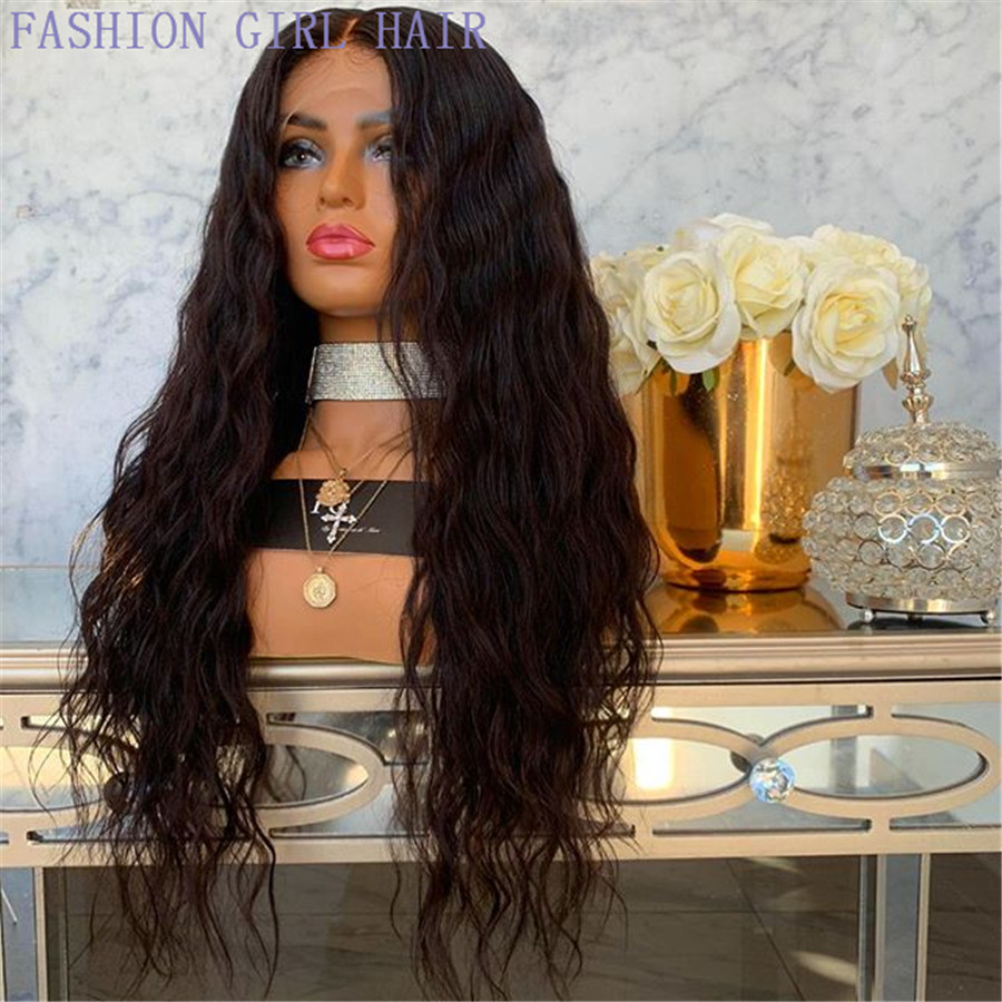 Brazilian Water Wave Wig with Baby Hair 360 Lace Front simulation Human Hair Wigs Pre-Plucked Synthetic Wavy Wigs for Black Women
