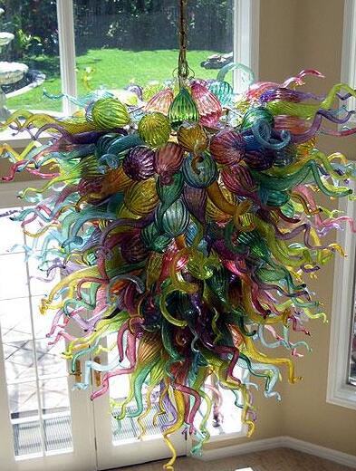 100% Handmade Blown Glass Modern Art Chandelier Light Multicolor Murano Glass Hanging LED Light Source Chandelier for Villa Foyer Decor
100% Handmade Blown Glass Modern Art Chandelier Light Multicolor Murano Glass Hanging LED Light Source Chandelier for Villa Foyer Decor