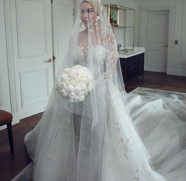 Gorgeous Wedding Dresses With Detachable Train Lace Appliques Beads Long Sleeve Mermaid Wedding Dress Jewel Neck Custom Made Robe De Mariee