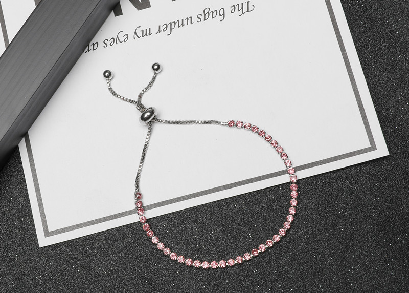 Fashion crystal ladies bracelet light micro-inlaid zircon bracelet female simple adjustable hand Party Jewelry Adjustable Bracelet For Women