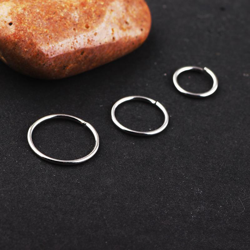 Stainless Hoop Nose Ring And Stud Cartilage Hoop Septum Tragus Piercing Earring Body Jewelry 20G Mix 100pcs 6/8/10mm