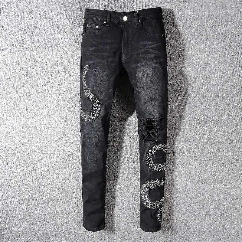 Mens Distressed Ripped Biker Jeans Slim Fit Motorcycle Biker Denim For Men Fashion Designer Hip Hop Mens Jeans top quality, Blue
Mens Distressed Ripped Biker Jeans Slim Fit Motorcycle Biker Denim For Men Fashion Designer Hip Hop Mens Jeans top quality, Blue