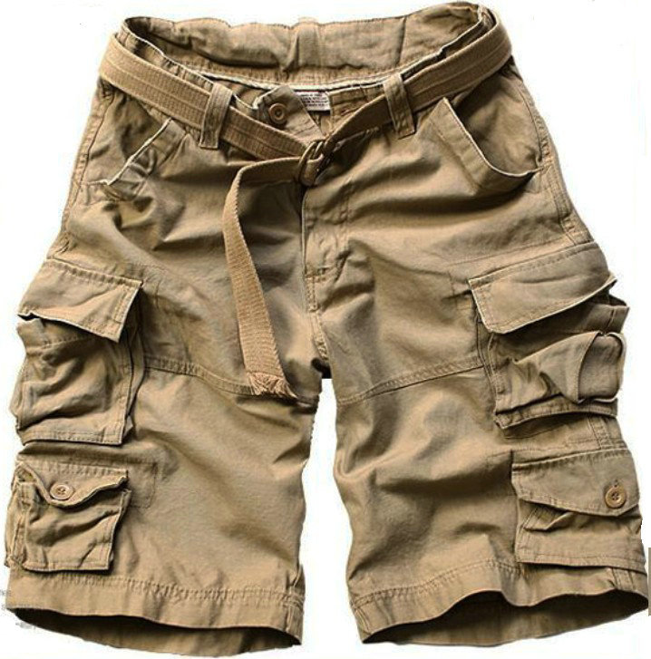2020 Summer Hot High Quality Mens Cargo Shorts Multi-Pocket Cotton Men Short Pants Workout Bermuda Shorts ( Free Be