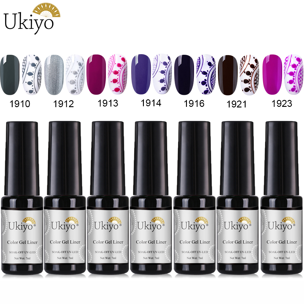 Ukiyo 7pieces/lot 7ml Gel Nail Polish Gel Liner Gel Polish Hybrid Varnish Painting Drawing Line Painted Manicure Nails Lacquer, 7pcs
Ukiyo 7pieces/lot 7ml Gel Nail Polish Gel Liner Gel Polish Hybrid Varnish Painting Drawing Line Painted Manicure Nails Lacquer, 7pcs