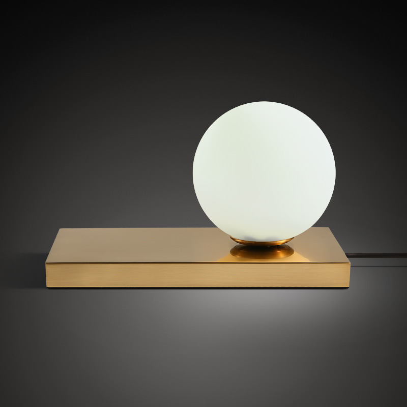 Desk lamp LED Table Lights E14 creative White glass lampshade simple light office personality decoration
