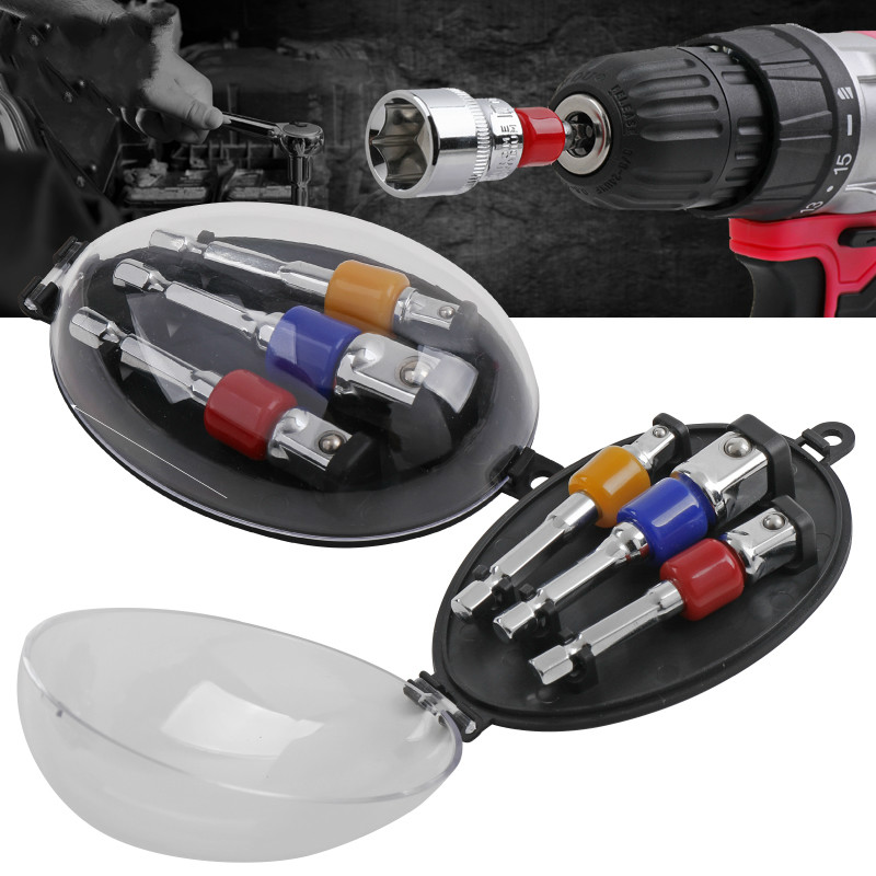 Hi-Spec 3pc Power Hand Tools Sockets Adapter Sets 1/4 3/8 1/2 Hex Electric Impact Wrench Socket Extension Rod Drill Bits Set
Hi-Spec 3pc Power Hand Tools Sockets Adapter Sets 1/4 3/8 1/2 Hex Electric Impact Wrench Socket Extension Rod Drill Bits Set
