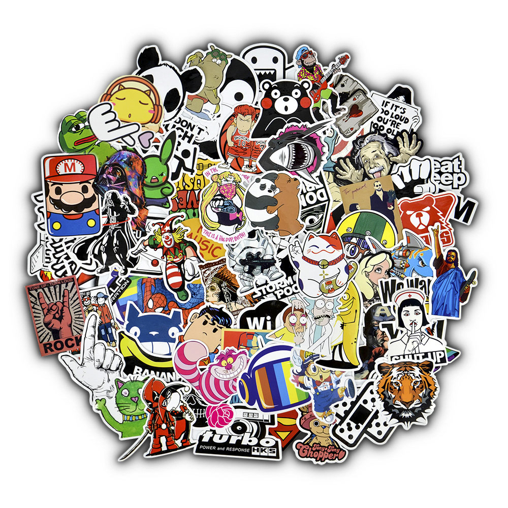 50 pcs Mixed Cartoon Toy Stickers for Car Styling Bike Motorcycle Phone Laptop Travel Luggage Cool Funny Sticker Bomb JDM Decals New Design
50 pcs Mixed Cartoon Toy Stickers for Car Styling Bike Motorcycle Phone Laptop Travel Luggage Cool Funny Sticker Bomb JDM Decals New Design