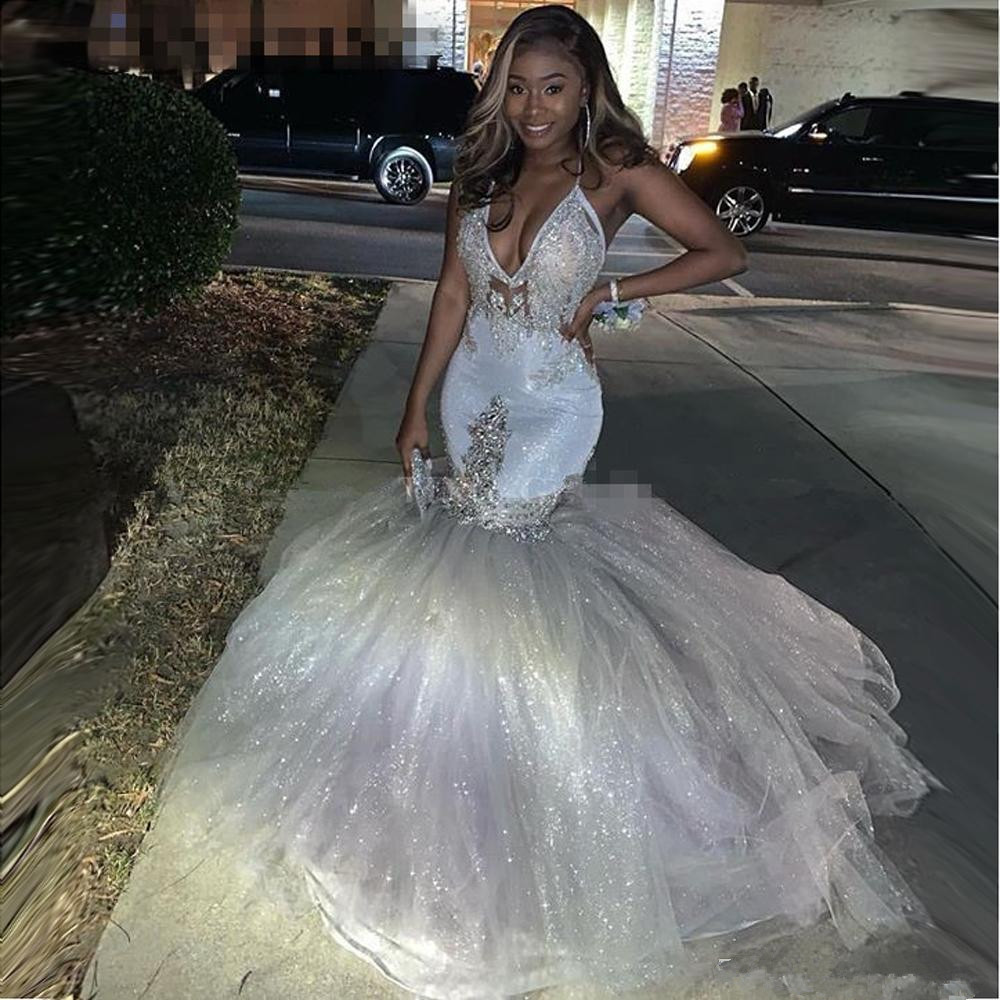 2020 Sparkly Silver Halter V-Neck Mermaid Reflective Prom Dresses Spaghetti Straps African Long Formal Evening Gowns Party Dresses, Royal blue
2020 Sparkly Silver Halter V-Neck Mermaid Reflective Prom Dresses Spaghetti Straps African Long Formal Evening Gowns Party Dresses, Royal blue