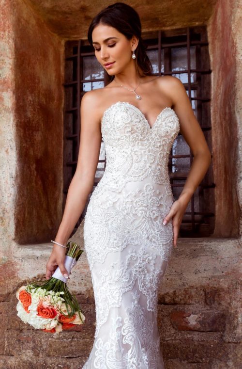 Kitty Chen 2019 Mermaid Lace Wedding Dresses Backless Beaded Sweetheart Neckline Appliqued Beach Bridal Gowns Court Train Wedding Dress