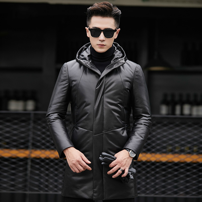 Genuine Leather Jacket Men Winter Jackets Hooded Real Sheepskin Men Warm Duck Down Coat Fashion Jaqueta Couro YZF6803 YY420, Black
Genuine Leather Jacket Men Winter Jackets Hooded Real Sheepskin Men Warm Duck Down Coat Fashion Jaqueta Couro YZF6803 YY420, Black