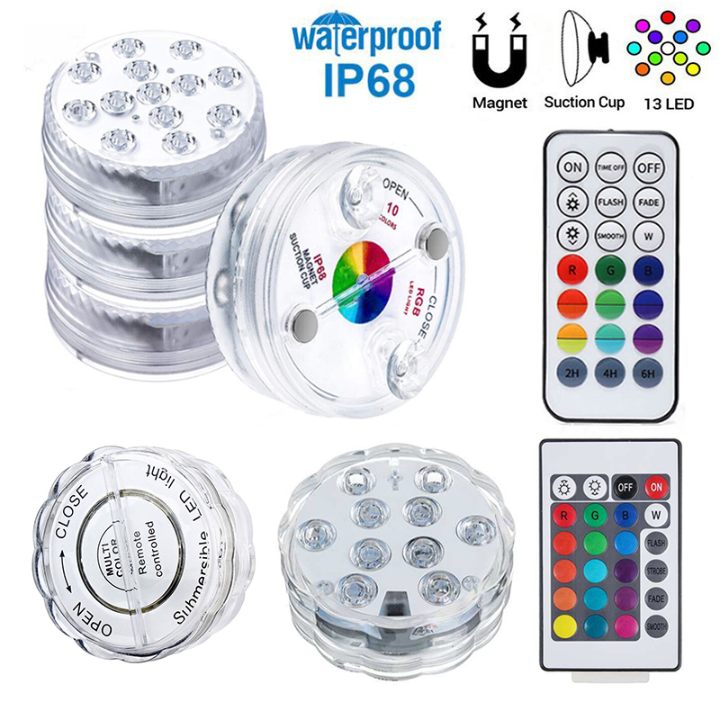 Submersible Candle Light 10 13 LEDs Remote Control RGB Floral Vase Base Waterproof led lights for Wedding Birthday Party Decoration
Submersible Candle Light 10 13 LEDs Remote Control RGB Floral Vase Base Waterproof led lights for Wedding Birthday Party Decoration
