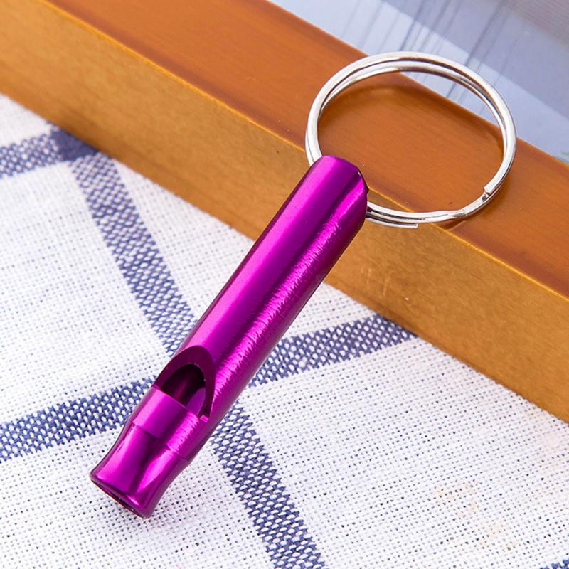 Whole Aluminum Alloy Whistle Mini Keyring Keychain Whistle Outdoor Emergency Alarm Survival Sport Camping Hunting Metal W