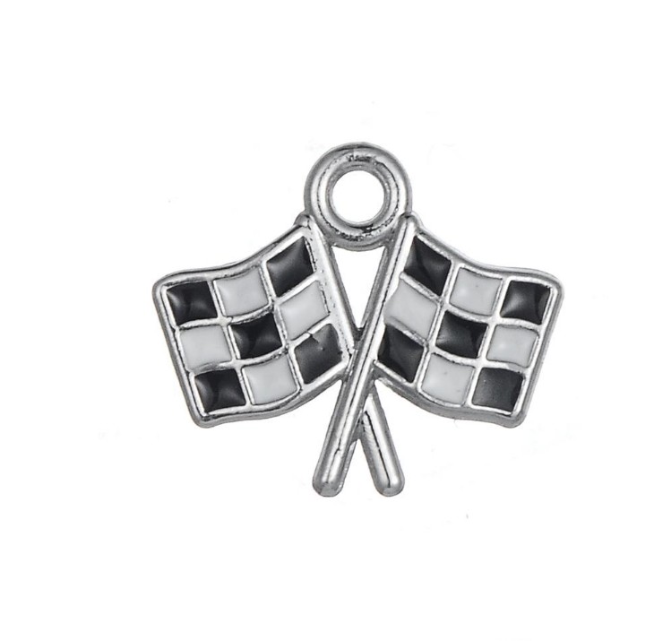 JF118 New Arrival Zinc Alloy Enamelled Black and White Flag Charms Pendant For DIY Making Jewelry
JF118 New Arrival Zinc Alloy Enamelled Black and White Flag Charms Pendant For DIY Making Jewelry