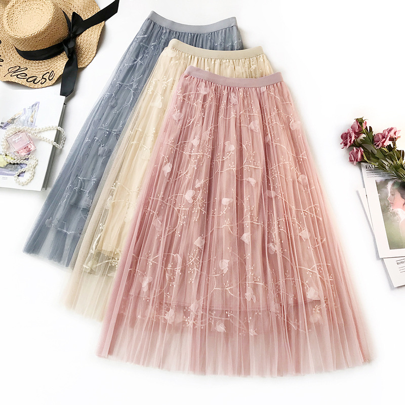 Flower Embroidery Women Summer Mesh Skirts High Waist Boho A-Line Skirt Faldas Jupe Femme Women Long Skirt Saia, Black
Flower Embroidery Women Summer Mesh Skirts High Waist Boho A-Line Skirt Faldas Jupe Femme Women Long Skirt Saia, Black